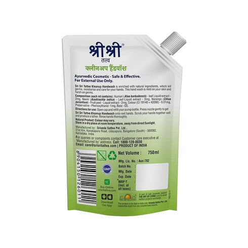 Sri Sri tattva Kleeanup handwash super value Refill